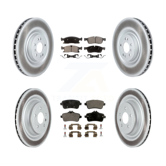 [Avant + Arrière] Kit de disque (revêtu) et plaquette (semi-métallique) de frein pour Mercedes-Benz GLS450 GL450 GL350 ML400 ML250 KGF-102575