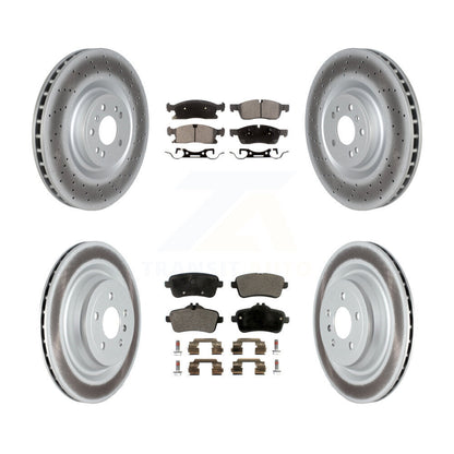 [Avant + Arrière] Kit de disque (revêtu) et plaquette (semi-métallique) de frein pour Mercedes-Benz GLS450 GL450 GL350 ML400 ML250 KGF-102576