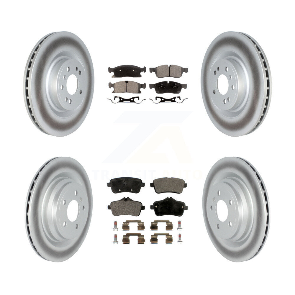 [Avant + Arrière] Kit de disque (revêtu) et plaquette (semi-métallique) de frein pour 2016-2017 Mercedes-Benz GLE400 avec AMG Package KGF-102577
