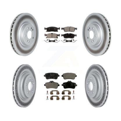 [Avant + Arrière] Kit de disque (revêtu) et plaquette (semi-métallique) de frein pour 2016-2017 Mercedes-Benz GLE400 avec AMG Package KGF-102578