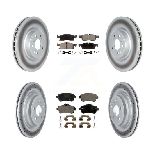 [Avant + Arrière] Kit de disque (revêtu) et plaquette (semi-métallique) de frein pour 2016-2017 Mercedes-Benz GLE400 avec AMG Package KGF-102578