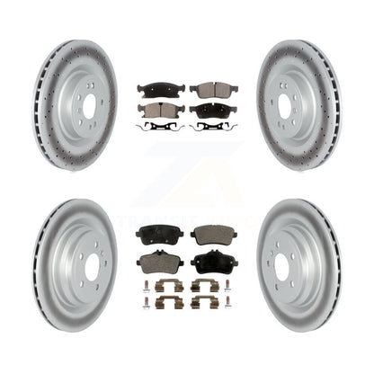 [Avant + Arrière] Kit de disque (revêtu) et plaquette (semi-métallique) de frein pour 2016-2017 Mercedes-Benz GLE400 avec AMG Package KGF-102579