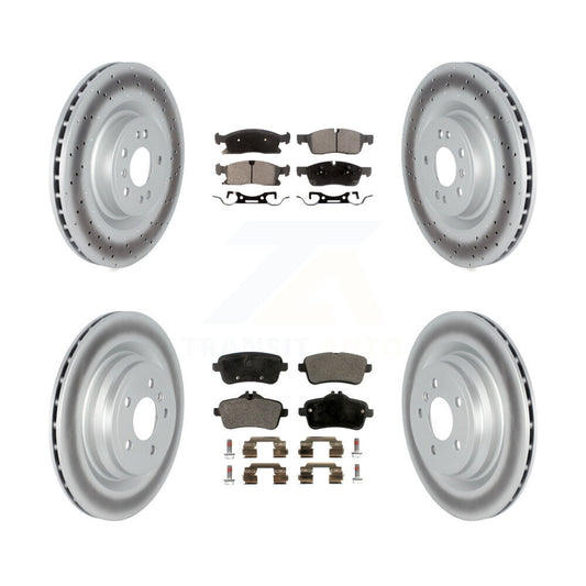 [Avant + Arrière] Kit de disque (revêtu) et plaquette (semi-métallique) de frein pour 2016-2017 Mercedes-Benz GLE400 avec AMG Package KGF-102579