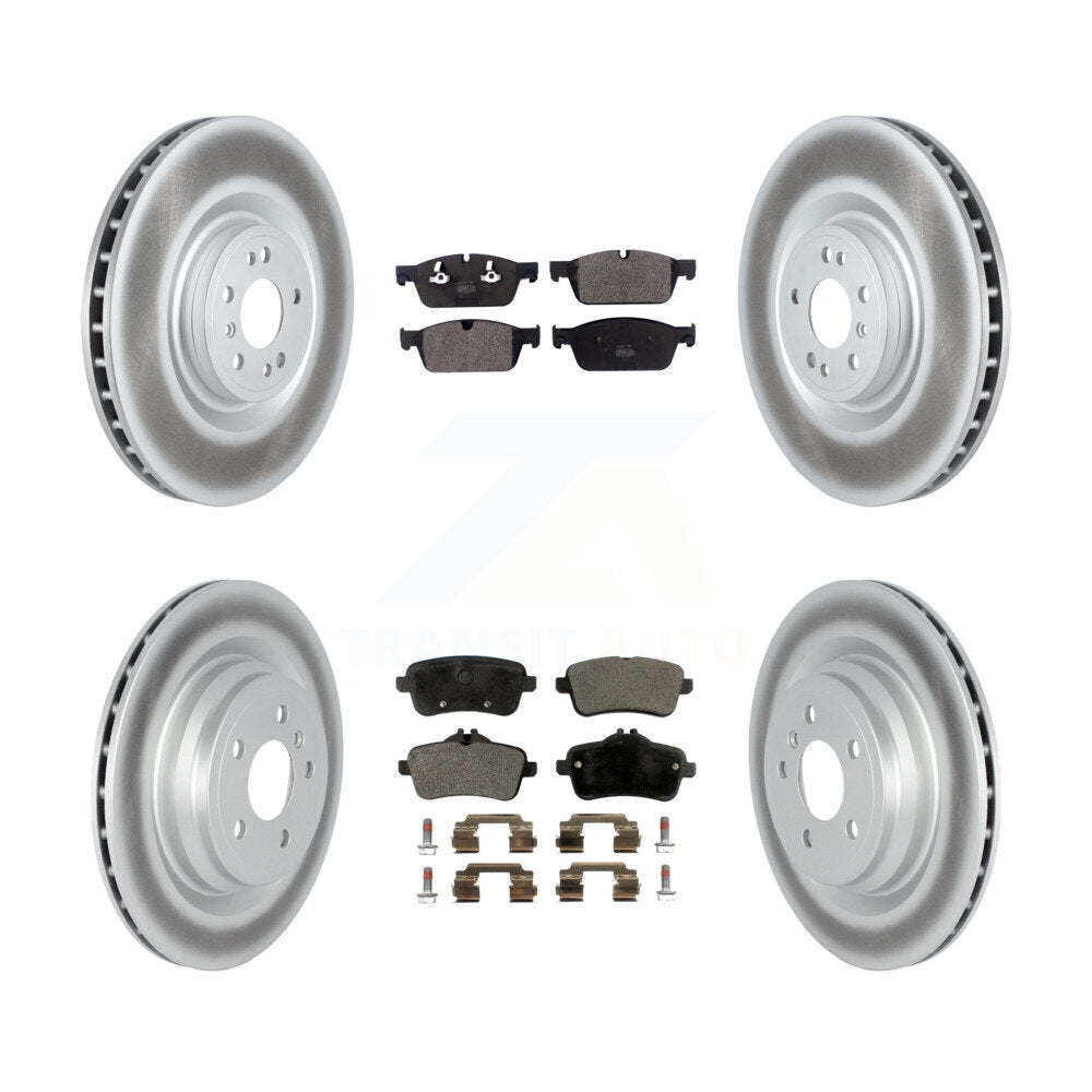 [Avant + Arrière] Kit de disque (revêtu) et plaquette (semi-métallique) de frein pour 2017-2018 Mercedes-Benz GLE550e avec AMG Package KGF-102581