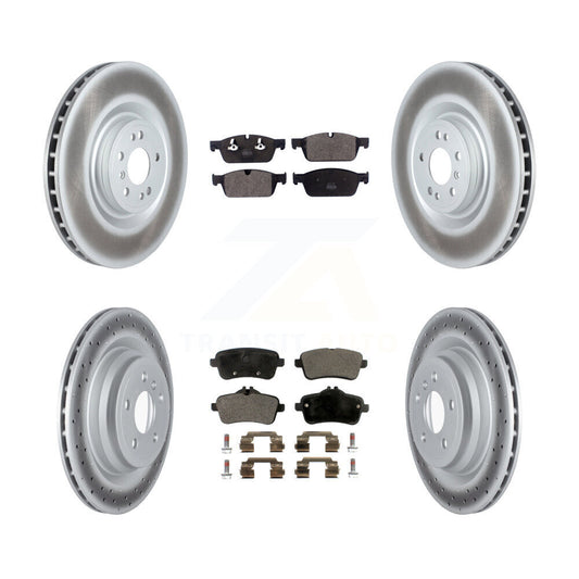 [Avant + Arrière] Kit de disque (revêtu) et plaquette (semi-métallique) de frein pour 2017-2018 Mercedes-Benz GLE550e avec AMG Package KGF-102582