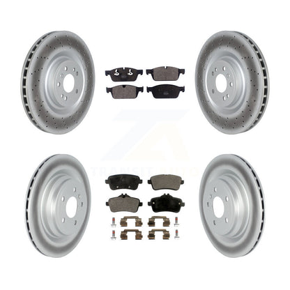 [Avant + Arrière] Kit de disque (revêtu) et plaquette (semi-métallique) de frein pour 2017-2018 Mercedes-Benz GLE550e avec AMG Package KGF-102583