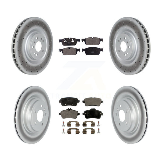 [Avant + Arrière] Kit de disque (revêtu) et plaquette (semi-métallique) de frein pour 2017-2018 Mercedes-Benz GLE550e avec AMG Package KGF-102583