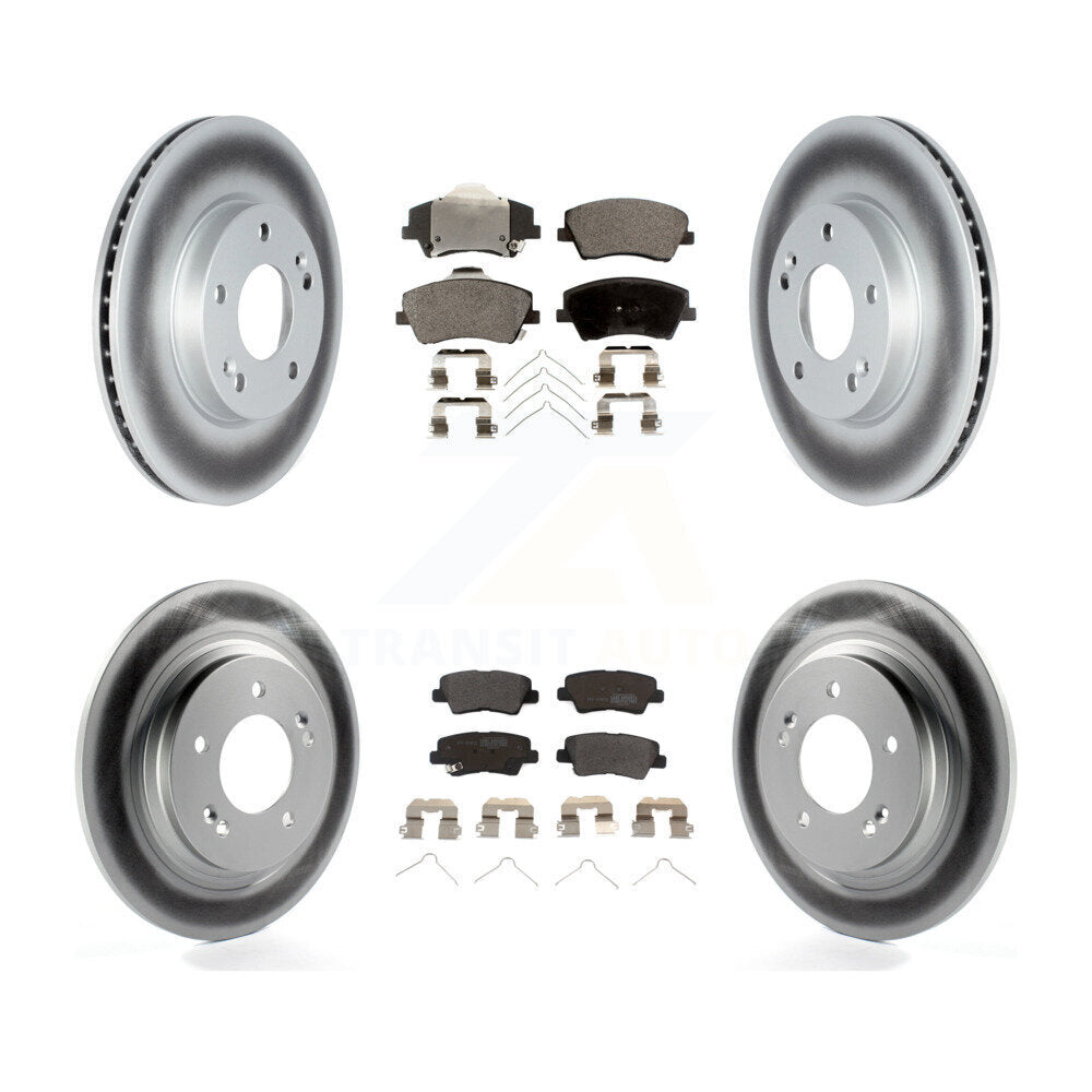 [Avant + Arrière] Kit de disque (revêtu) et plaquette (semi-métallique) de frein pour Kia Niro Hyundai Ioniq KGF-102585