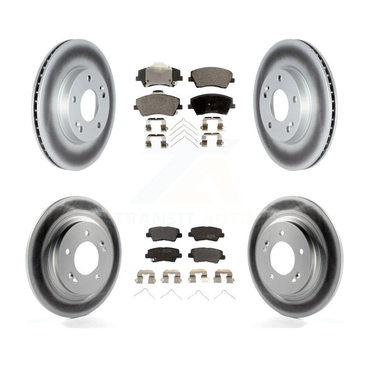 [Avant + Arrière] Kit de disque (revêtu) et plaquette (semi-métallique) de frein pour Kia Niro Hyundai Ioniq KGF-102585