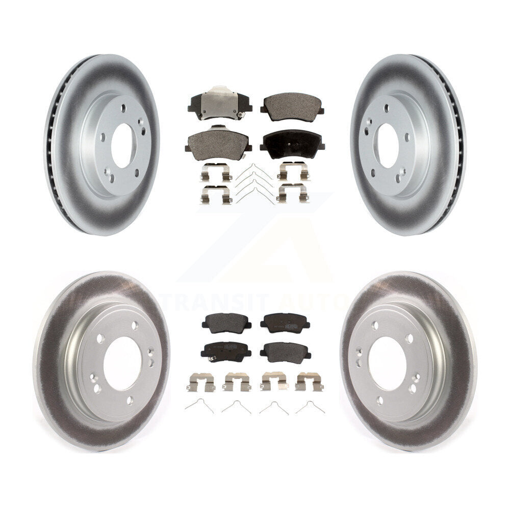 [Avant + Arrière] Kit de disque (revêtu) et plaquette (semi-métallique) de frein pour Kia Niro Hyundai Ioniq KGF-102586