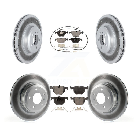 [Avant + Arrière] Kit de disque (revêtu) et plaquette (semi-métallique) de frein pour 2012 BMW 335i Convertible Coupe avec Blue Painted Calipers KGF-102587