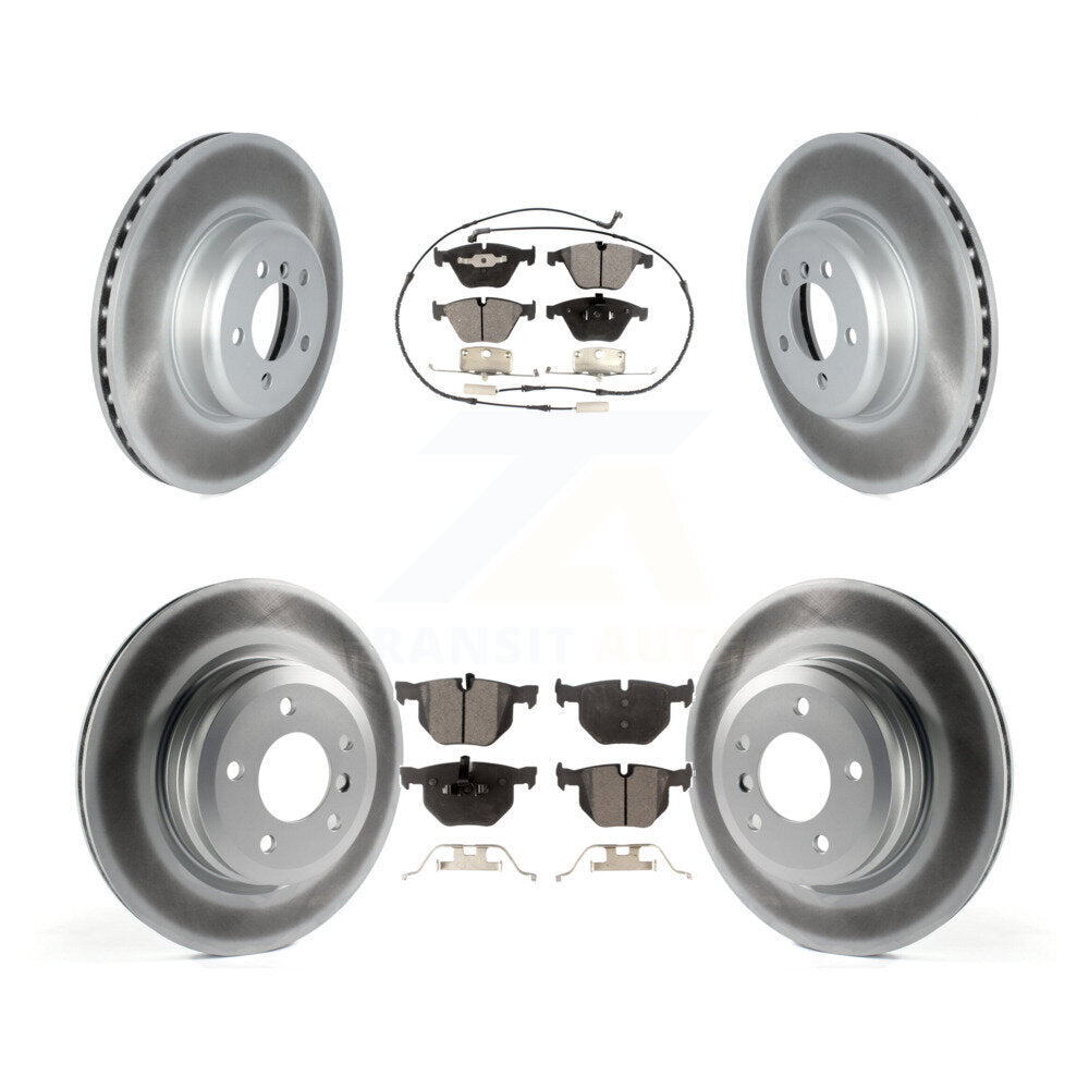 [Avant + Arrière] Kit de disque (revêtu) et plaquette (semi-métallique) de frein pour 2012 BMW 335i Convertible Coupe avec Blue Painted Calipers KGF-102588