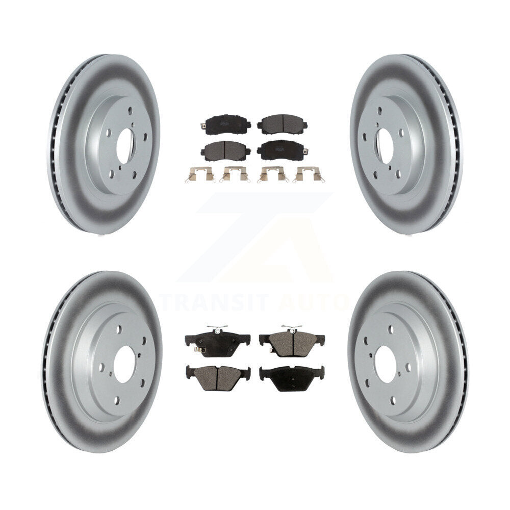 [Avant + Arrière] Kit de disque (revêtu) et plaquette (semi-métallique) de frein pour Subaru Forester KGF-102595