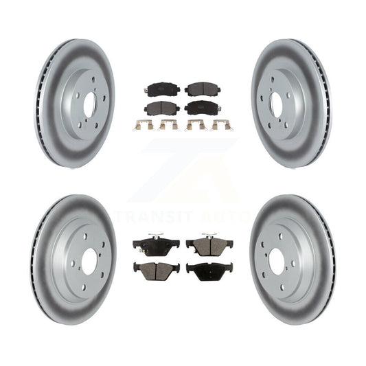 [Avant + Arrière] Kit de disque (revêtu) et plaquette (semi-métallique) de frein pour Subaru Forester KGF-102595