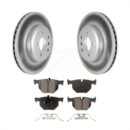 [Arrière] Kit de disque (revêtu) et plaquette (semi-métallique) de frein pour 2013 BMW 335i Convertible Coupe avec Blue Painted Calipers KGF-102607 par Transit Auto