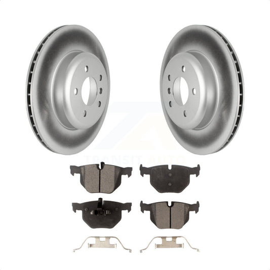 [Arrière] Kit de disque (revêtu) et plaquette (semi-métallique) de frein pour 2013 BMW 335i Convertible Coupe avec Blue Painted Calipers KGF-102607 par Transit Auto