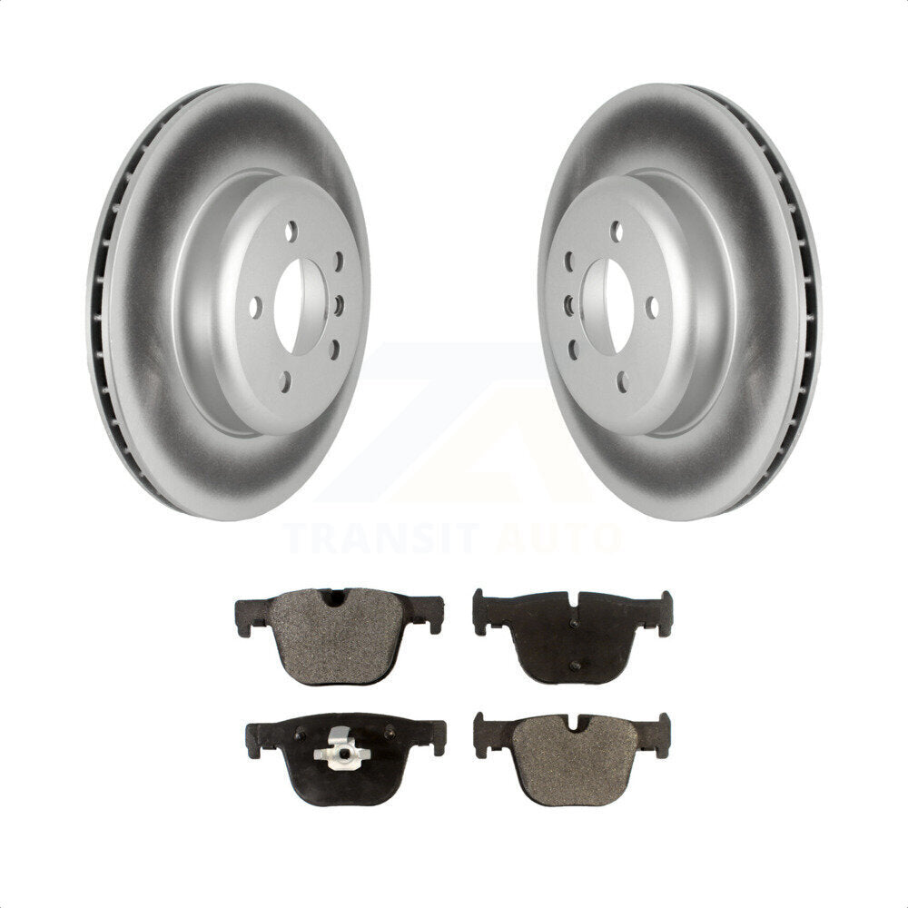 [Arrière] Kit de disque (revêtu) et plaquette (semi-métallique) de frein pour 2017-2018 BMW 340i GT xDrive avec M Sport Performance Brakes KGF-102609 par Transit Auto
