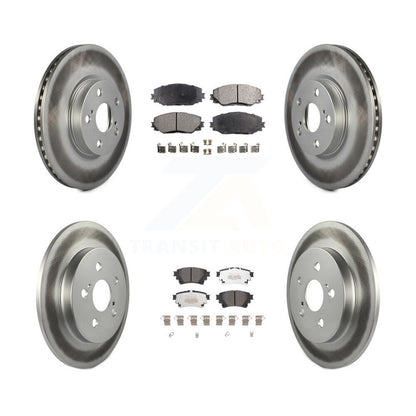 [Avant + Arrière] Kit de disque (revêtu) et plaquette (semi-métallique) de frein pour 2019 Toyota Corolla 1.8L avec Electric Parking KGF-102629
