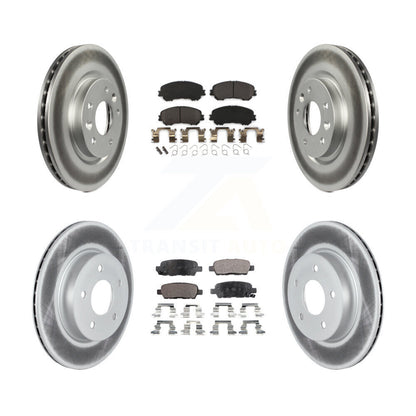 [Avant + Arrière] Kit de disque (revêtu) et plaquette (semi-métallique) de frein pour 2019 Nissan Rogue Sport Qashqai avec Manual Parking SL KGF-102636