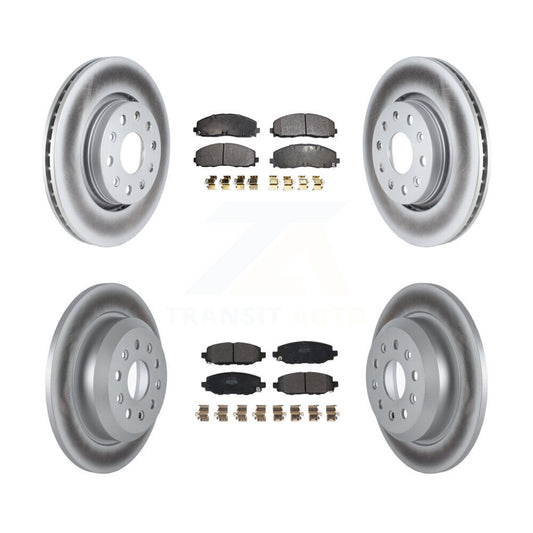 [Avant + Arrière] Kit de disque (revêtu) et plaquette (semi-métallique) de frein pour 2018-2021 Jeep Wrangler Rubicon avec Heavy Duty Brakes Code BR2 & BR6 KGF-102639