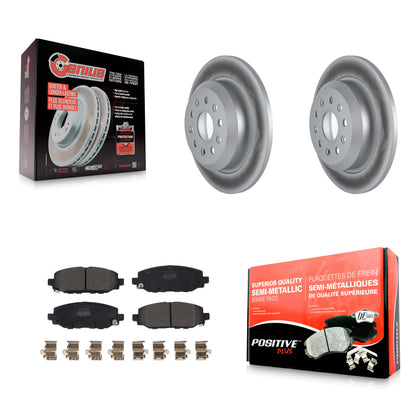 [Arrière] Kit de disque (revêtu) et plaquette (semi-métallique) de frein pour 2018-2021 Jeep Wrangler Rubicon avec Heavy Duty Brakes Code BR2 & BR6 KGF-102649