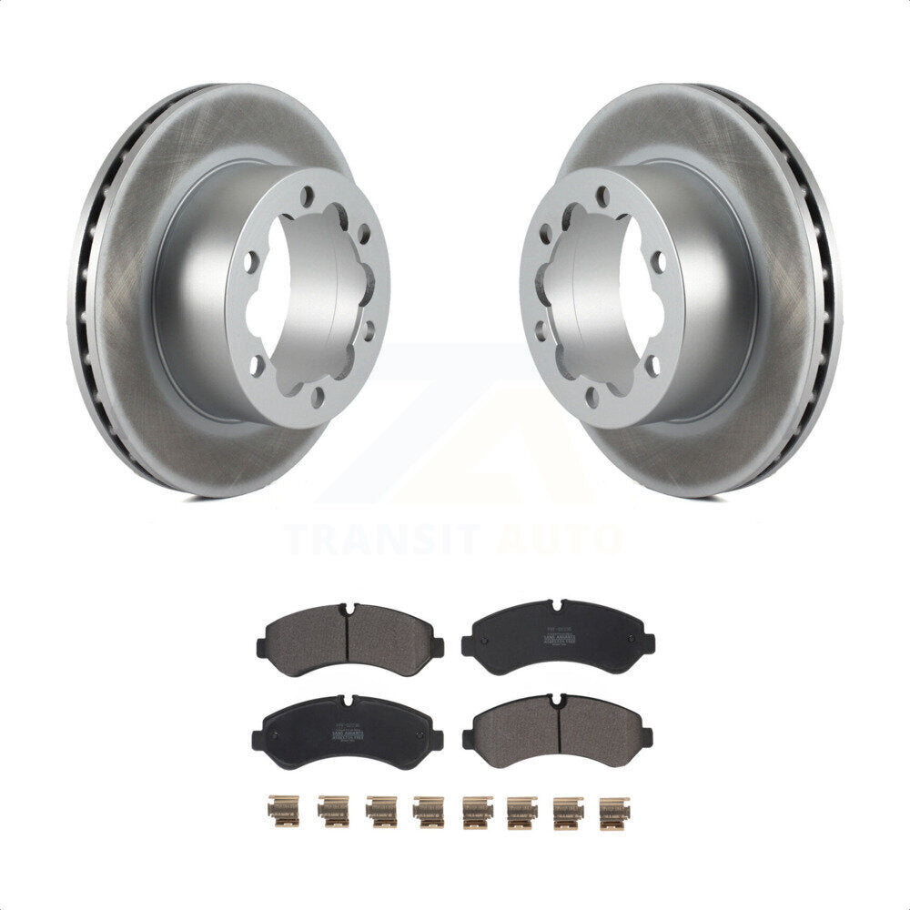 [Arrière] Kit de disque (revêtu) et plaquette (semi-métallique) de frein pour Mercedes-Benz Sprinter 3500 3500XD avec Dual Wheels KGF-102652 par Transit Auto