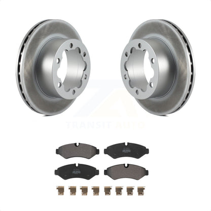 [Arrière] Kit de disque (revêtu) et plaquette (semi-métallique) de frein pour Mercedes-Benz Sprinter 3500 Freightliner 2500 3500XD KGF-102653 par Transit Auto