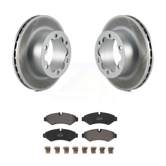 [Arrière] Kit de disque (revêtu) et plaquette (semi-métallique) de frein pour Mercedes-Benz Sprinter 3500 Freightliner 2500 3500XD KGF-102653 par Transit Auto