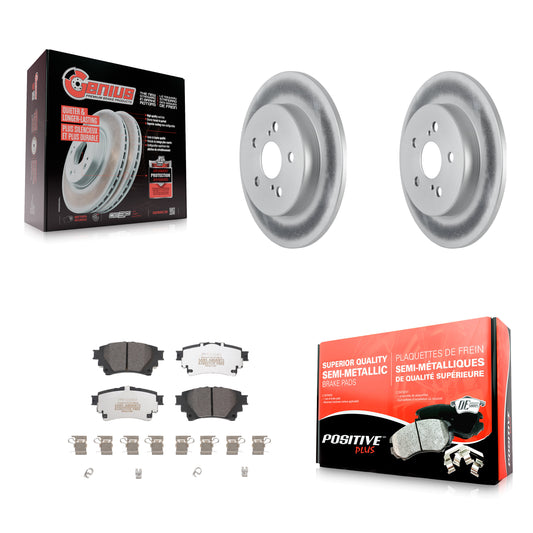 [Arrière] Kit de disque (revêtu) et plaquette (semi-métallique) de frein pour Toyota Corolla avec Electric Parking KGF-102655
