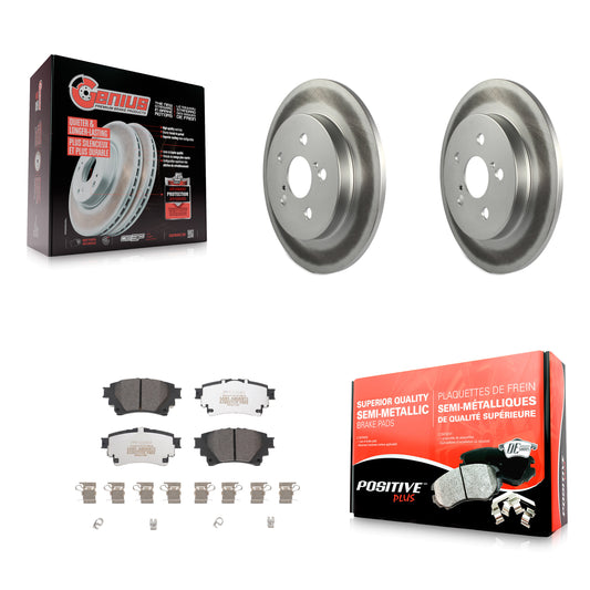 [Arrière] Kit de disque (revêtu) et plaquette (semi-métallique) de frein pour 2019 Toyota Corolla 1.8L avec Electric Parking KGF-102656