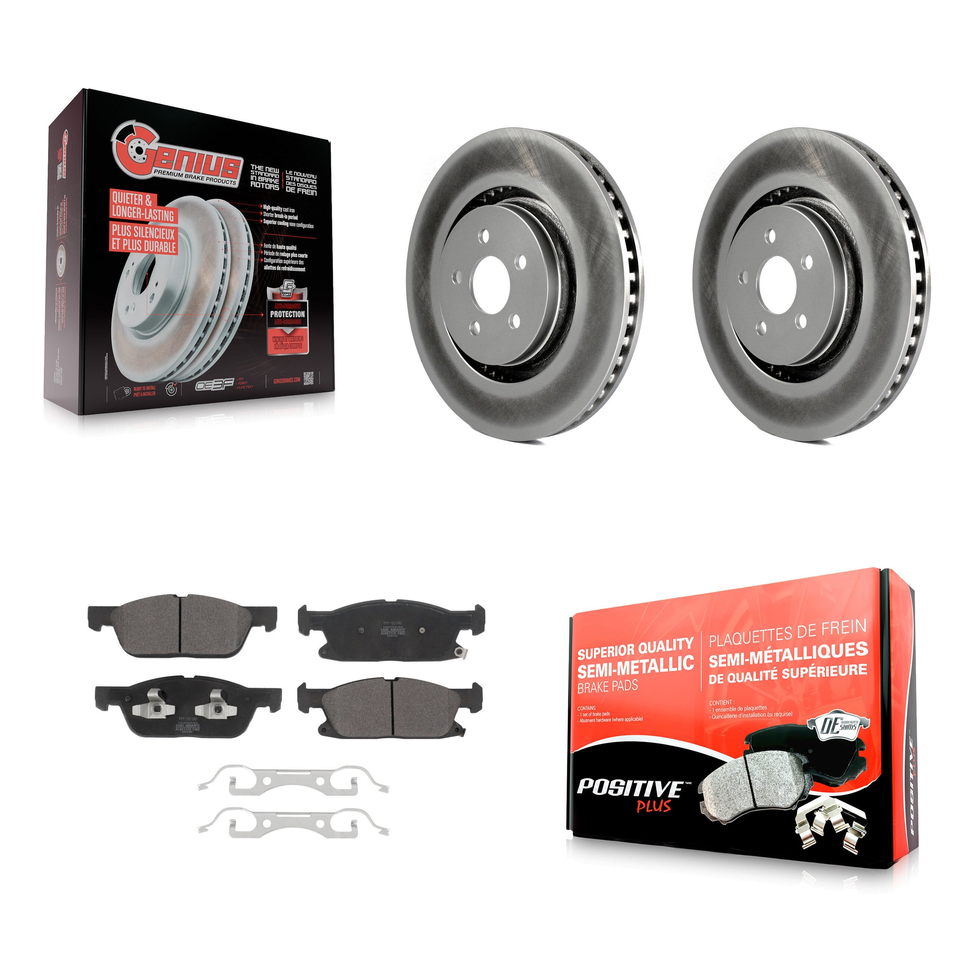 [Avant] Disque et plaquette de frein pour Lincoln Nautilus With Vented Rear Rotors KGF-102660
