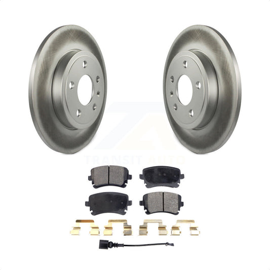 [Arrière] Kit de disque (revêtu) et plaquette (semi-métallique) de frein pour 2008 Audi A4 Quattro avec 300mm Diameter Rotor KGF-102681 par Transit Auto