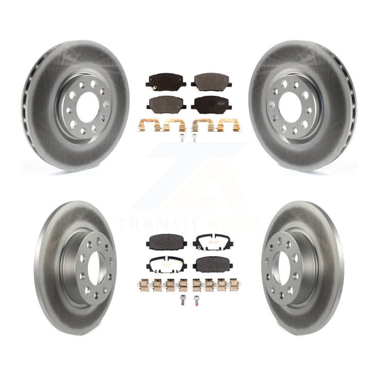 [Avant + Arrière] Kit de disque (revêtu) et plaquette (semi-métallique) de frein pour Jeep Compass KGF-102698