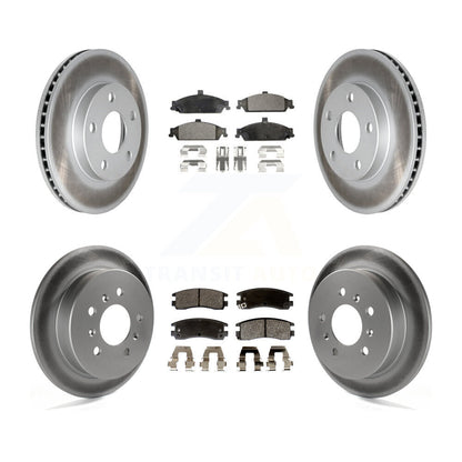 [Avant + Arrière] Kit de disque (revêtu) et plaquette (semi-métallique) de frein pour Pontiac Grand Am Oldsmobile Alero KGF-102699