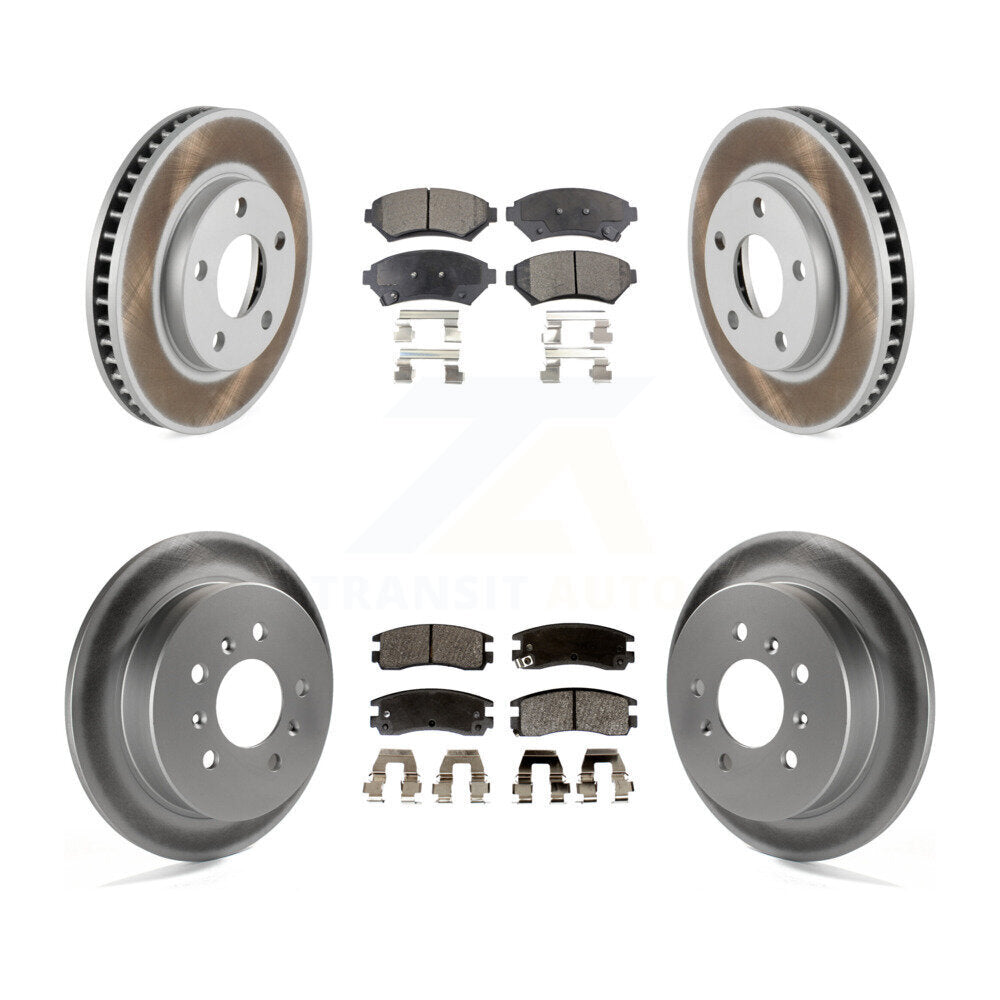 [Avant + Arrière] Kit de disque (revêtu) et plaquette (semi-métallique) de frein pour Buick Century Pontiac Grand Prix Chevrolet Venture Regal Oldsmobile Intrigue KGF-102703