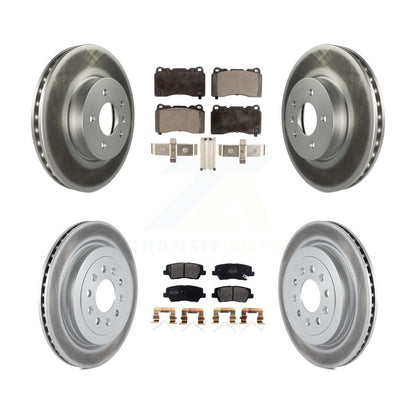 [Avant + Arrière] Kit de disque (revêtu) et plaquette (semi-métallique) de frein pour Cadillac ATS KGF-102704