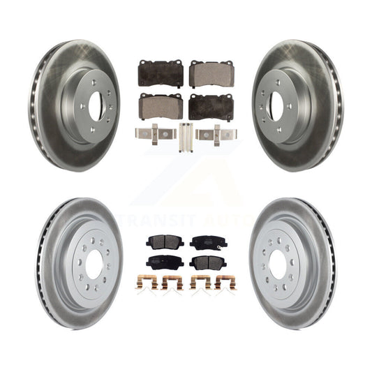 [Avant + Arrière] Kit de disque (revêtu) et plaquette (semi-métallique) de frein pour Cadillac ATS KGF-102704