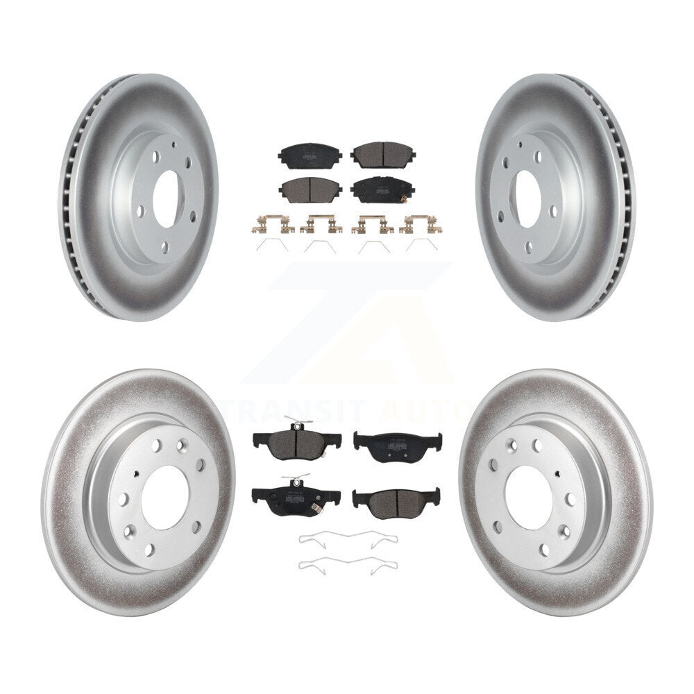 [Avant + Arrière] Kit de disque (revêtu) et plaquette (semi-métallique) de frein pour Mazda 3 KGF-102708