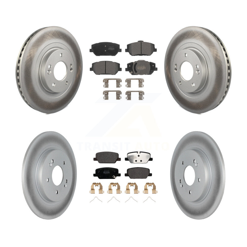 [Avant + Arrière] Kit de disque (revêtu) et plaquette (semi-métallique) de frein pour 2019-2020 Hyundai Santa Fe KGF-102709