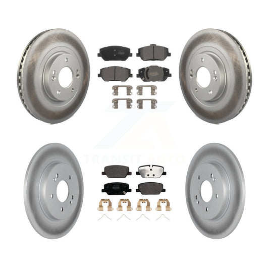 [Avant + Arrière] Kit de disque (revêtu) et plaquette (semi-métallique) de frein pour 2019-2020 Hyundai Santa Fe KGF-102709