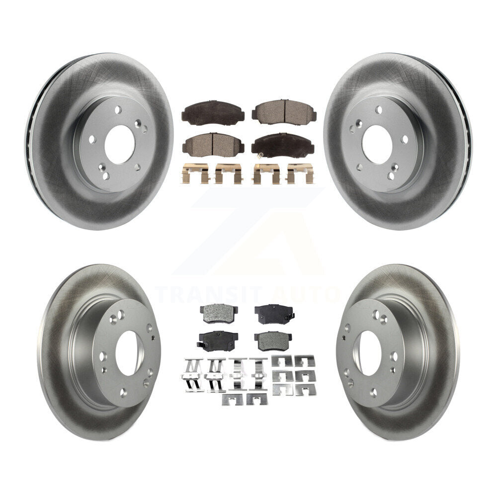 [Avant + Arrière] Kit de disque (revêtu) et plaquette (semi-métallique) de frein pour Honda Accord KGF-102722