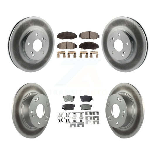 [Avant + Arrière] Kit de disque (revêtu) et plaquette (semi-métallique) de frein pour Honda Accord KGF-102722