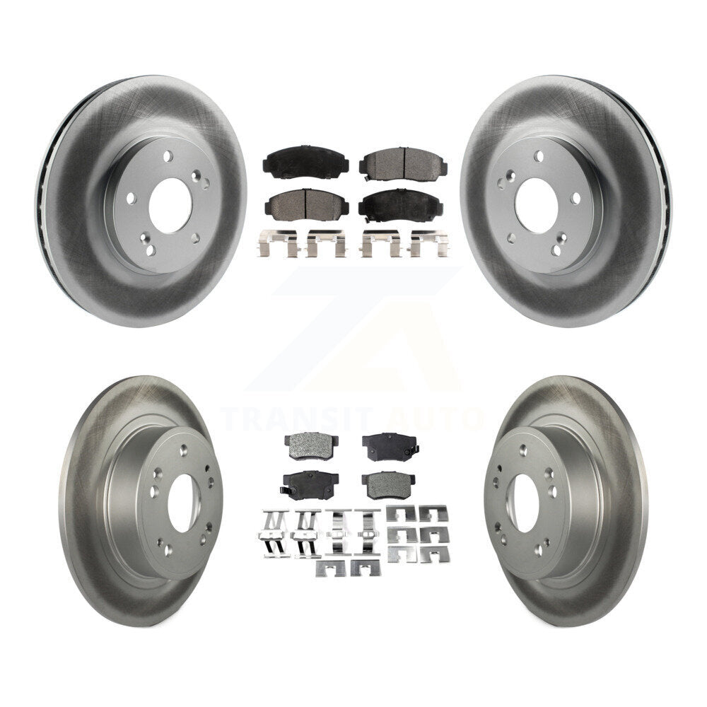[Avant + Arrière] Kit de disque (revêtu) et plaquette (semi-métallique) de frein pour 2006-2007 Honda Accord Hybrid avec 3.0L KGF-102724