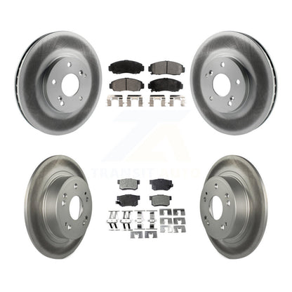 [Avant + Arrière] Kit de disque (revêtu) et plaquette (semi-métallique) de frein pour 2006-2007 Honda Accord Hybrid avec 3.0L KGF-102724