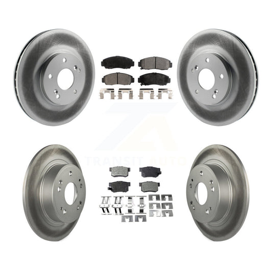 [Avant + Arrière] Kit de disque (revêtu) et plaquette (semi-métallique) de frein pour 2006-2007 Honda Accord Hybrid avec 3.0L KGF-102724