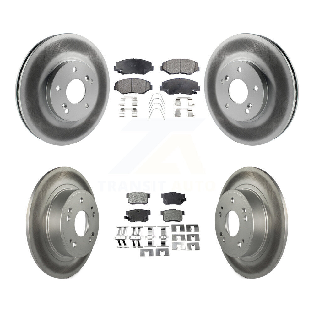 [Avant + Arrière] Kit de disque (revêtu) et plaquette (semi-métallique) de frein pour 2005 Honda Accord Hybrid avec 3.0L KGF-102725