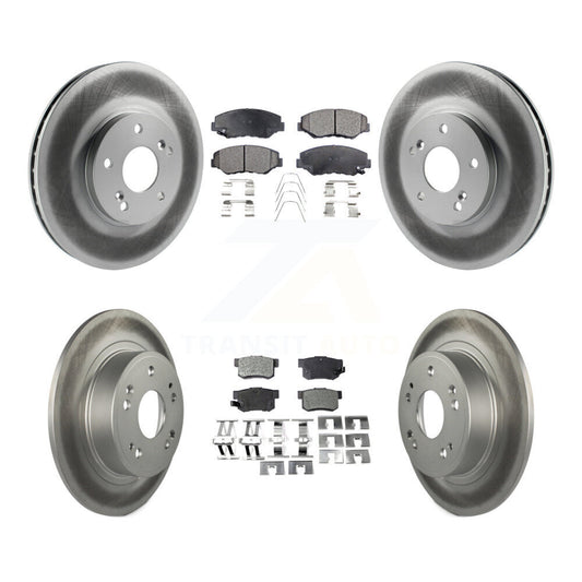 [Avant + Arrière] Kit de disque (revêtu) et plaquette (semi-métallique) de frein pour 2005 Honda Accord Hybrid avec 3.0L KGF-102725