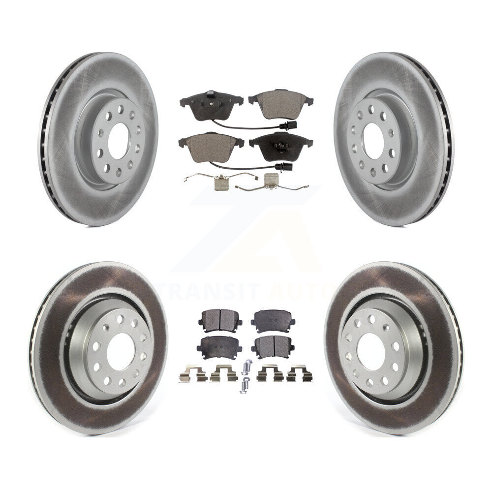 [Avant + Arrière] Kit de disque (revêtu) et plaquette (semi-métallique) de frein pour Volkswagen CC KGF-102733