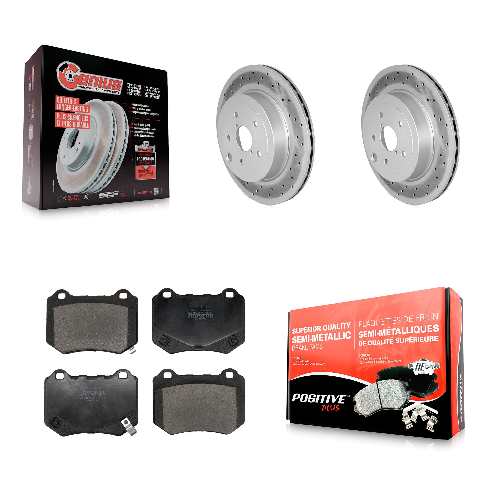 [Arrière] Disque et plaquette de frein pour 2018-2021 Subaru WRX STI KGF-103051