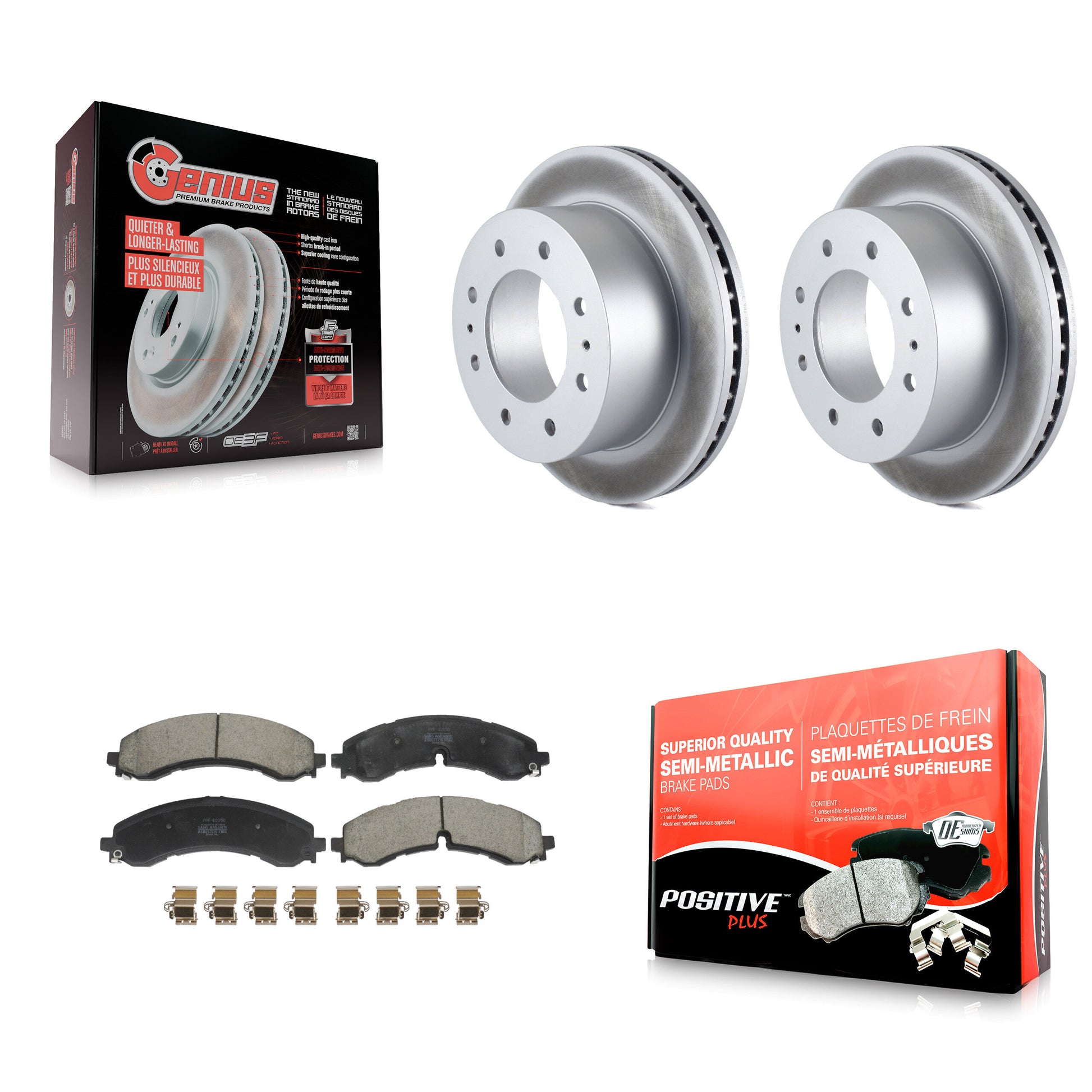 [Arrière] Disque et plaquette de frein pour GMC Chevrolet Sierra 2500 HD Silverado KGF-103054